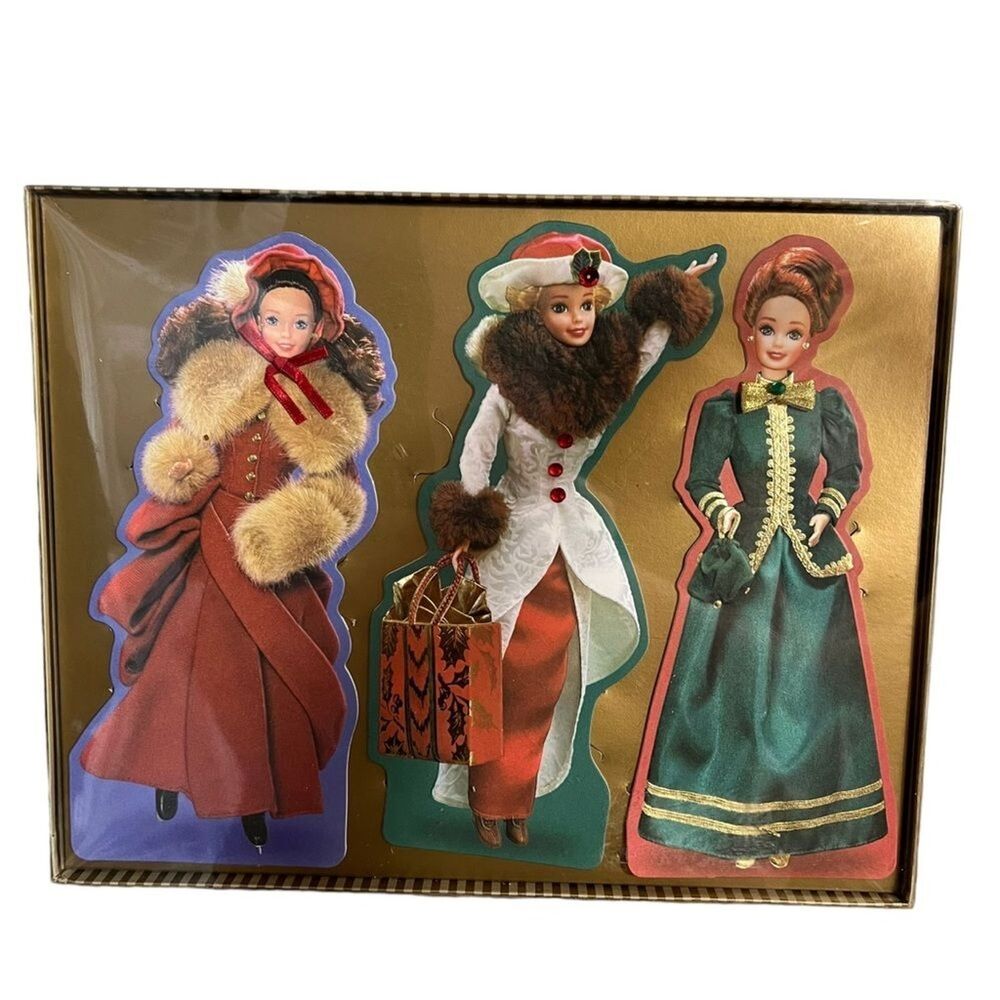 Vintage Hallmark Barbie Greeting Cards  1994-1996 Set of 3 Embossed